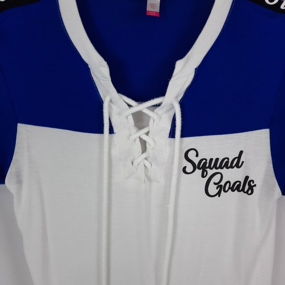5 For $20.00 No Boundaries Squad Goals Lace Up Top, Size Small - Picture 7 of 14